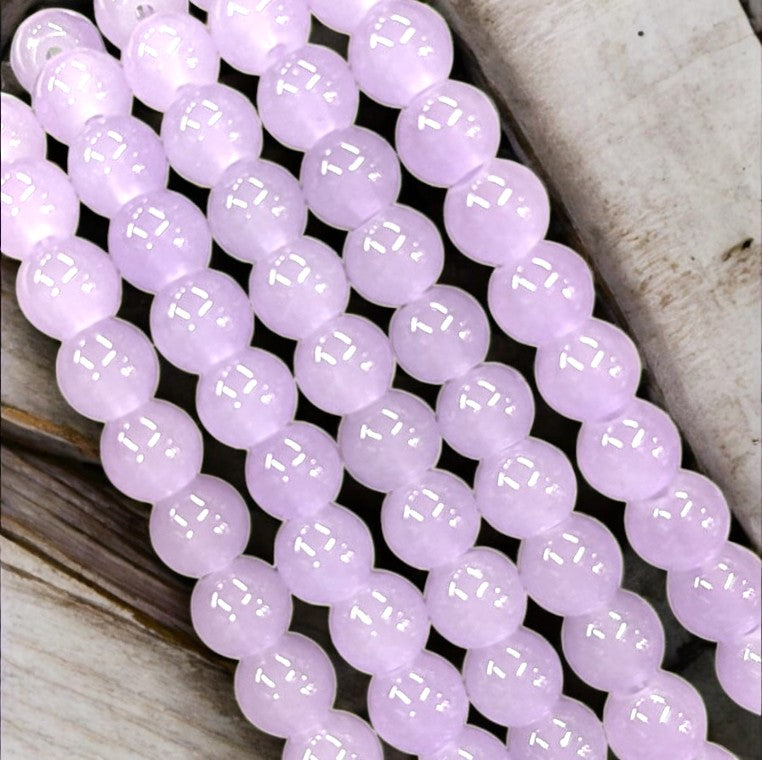 Light Purple Jelly Beads - 8 mm