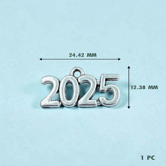 2025 Word Silver Metal Charm