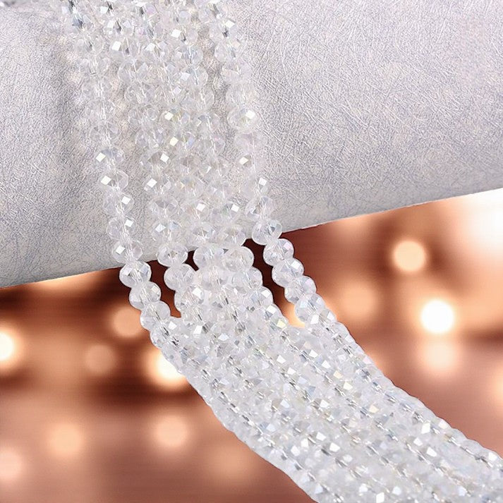 4mm transparent white crystal beads for jewelry and craft making