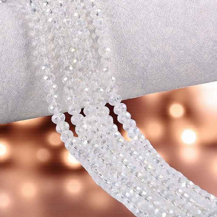 4mm Crystal Beads - White