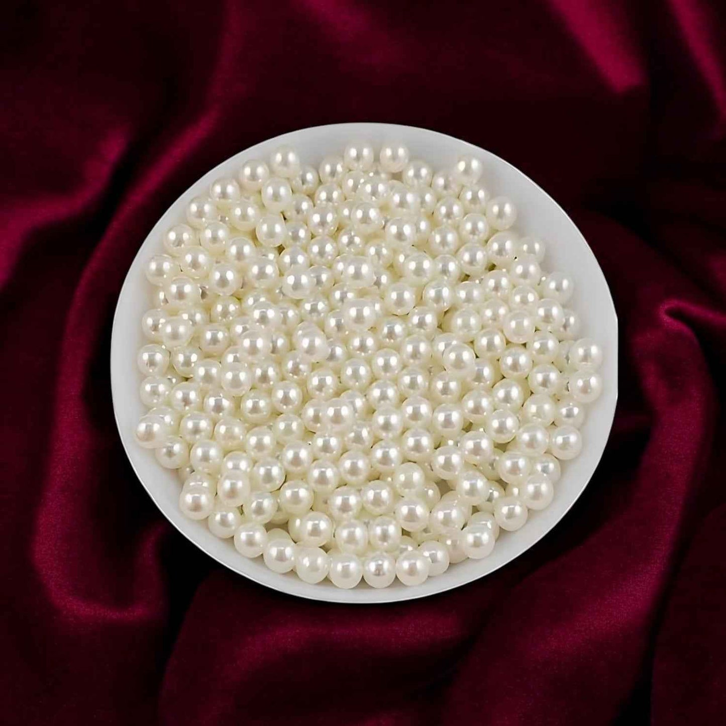 8mm Pearl Beads (Pack of 50 Pcs)