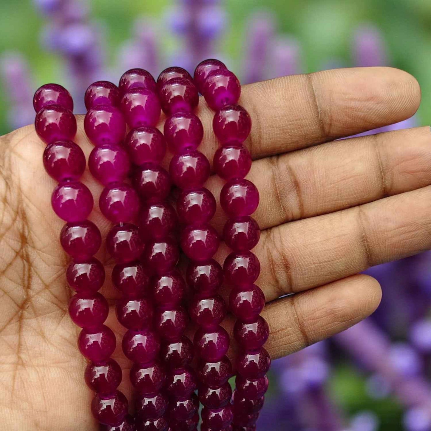 8 mm Jelly Beads - Wine Color