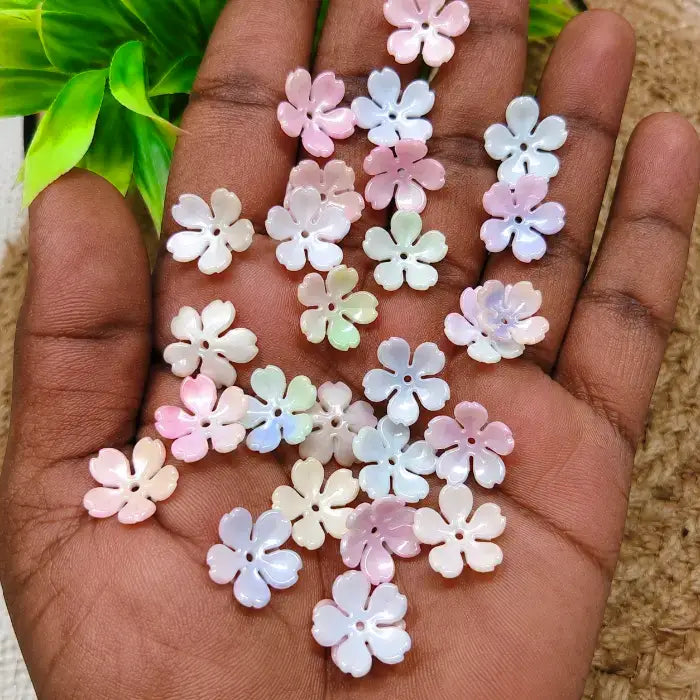 Acrylic Pastel Flower Beads