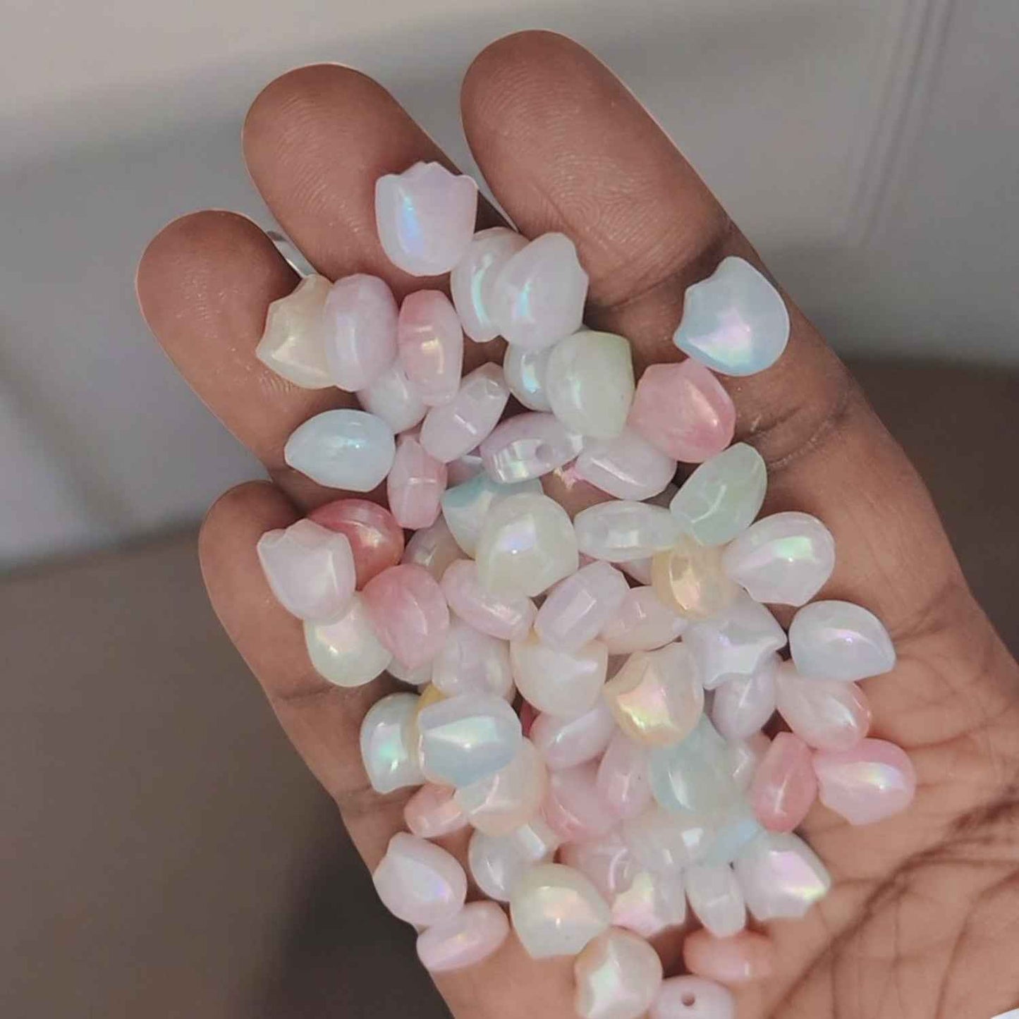 Acrylic Tulip Fancy Beads - 10 gms