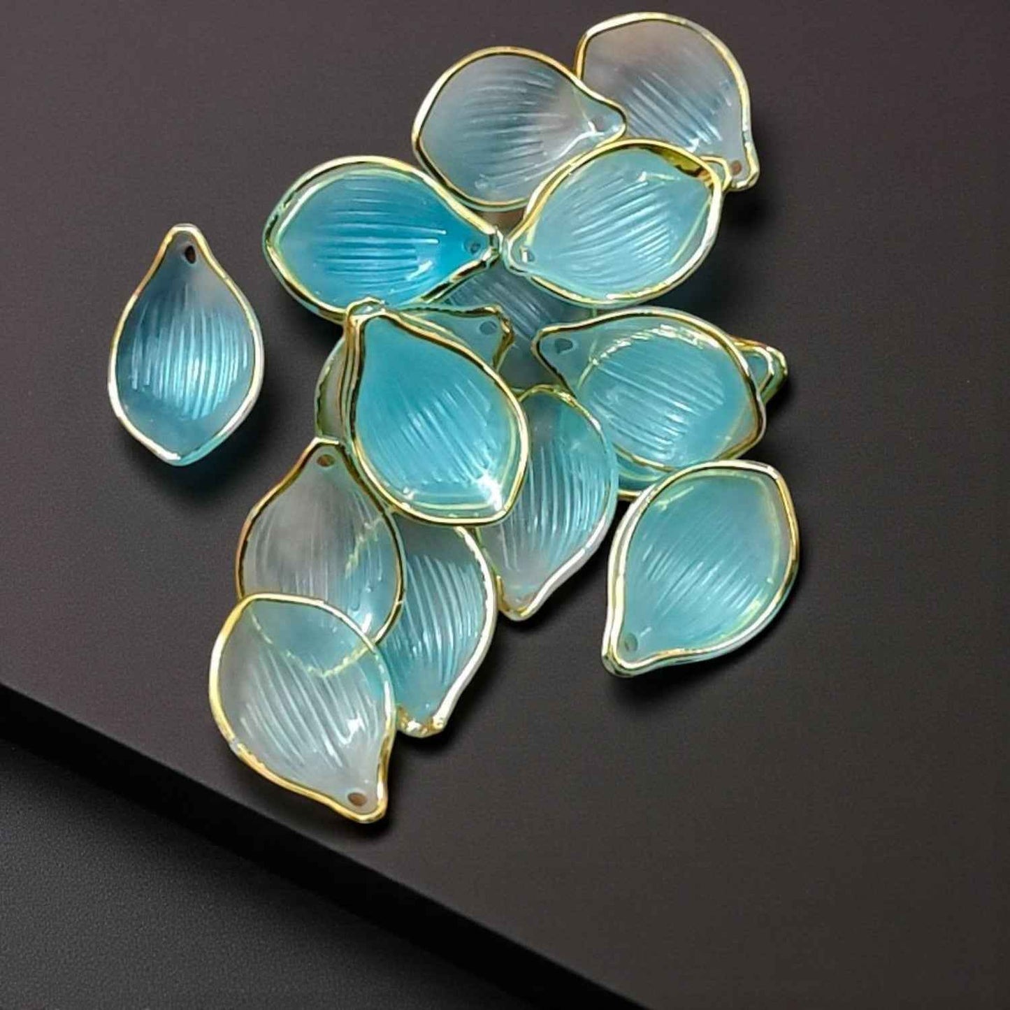 Acrylic Leaf Petal - Blue (10 Gms)