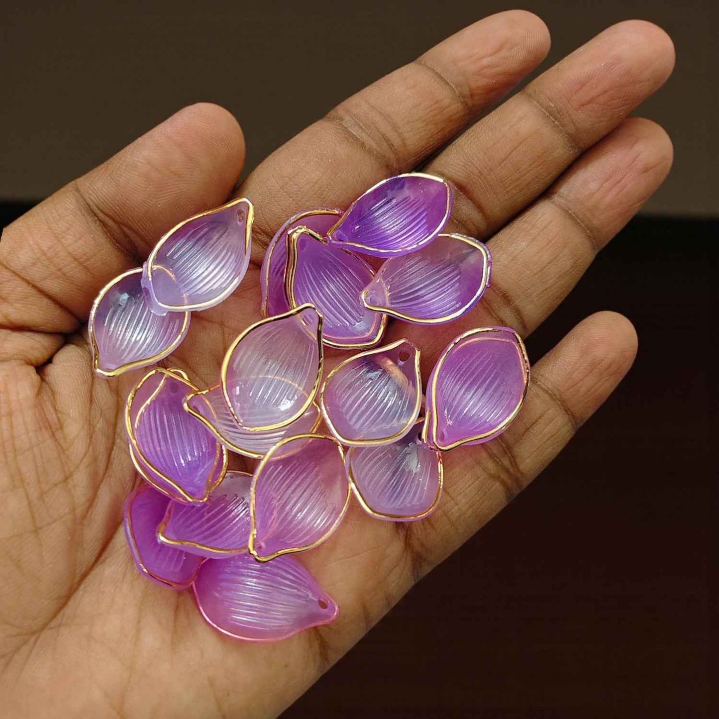 Acrylic Leaf Petal - Purple (10 Gms)