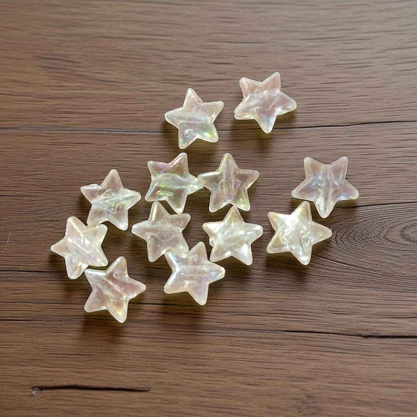 Acrylic Rainbow Star Beads - 10 gms