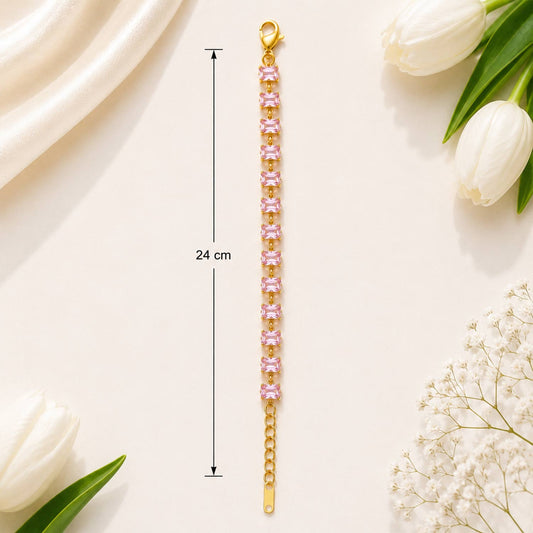Luxury Anti-Tarnish Stone Bracelet - Pink