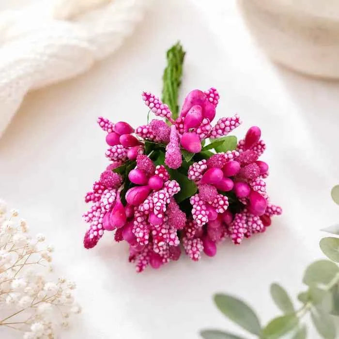 Artificial Pollen Flowers - Dark Pink