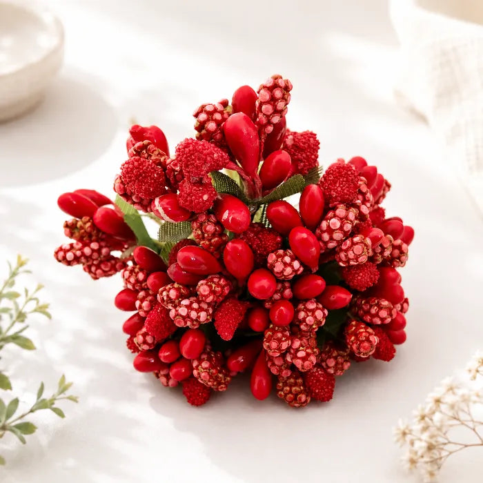 Artificial Pollen Flowers - Red
