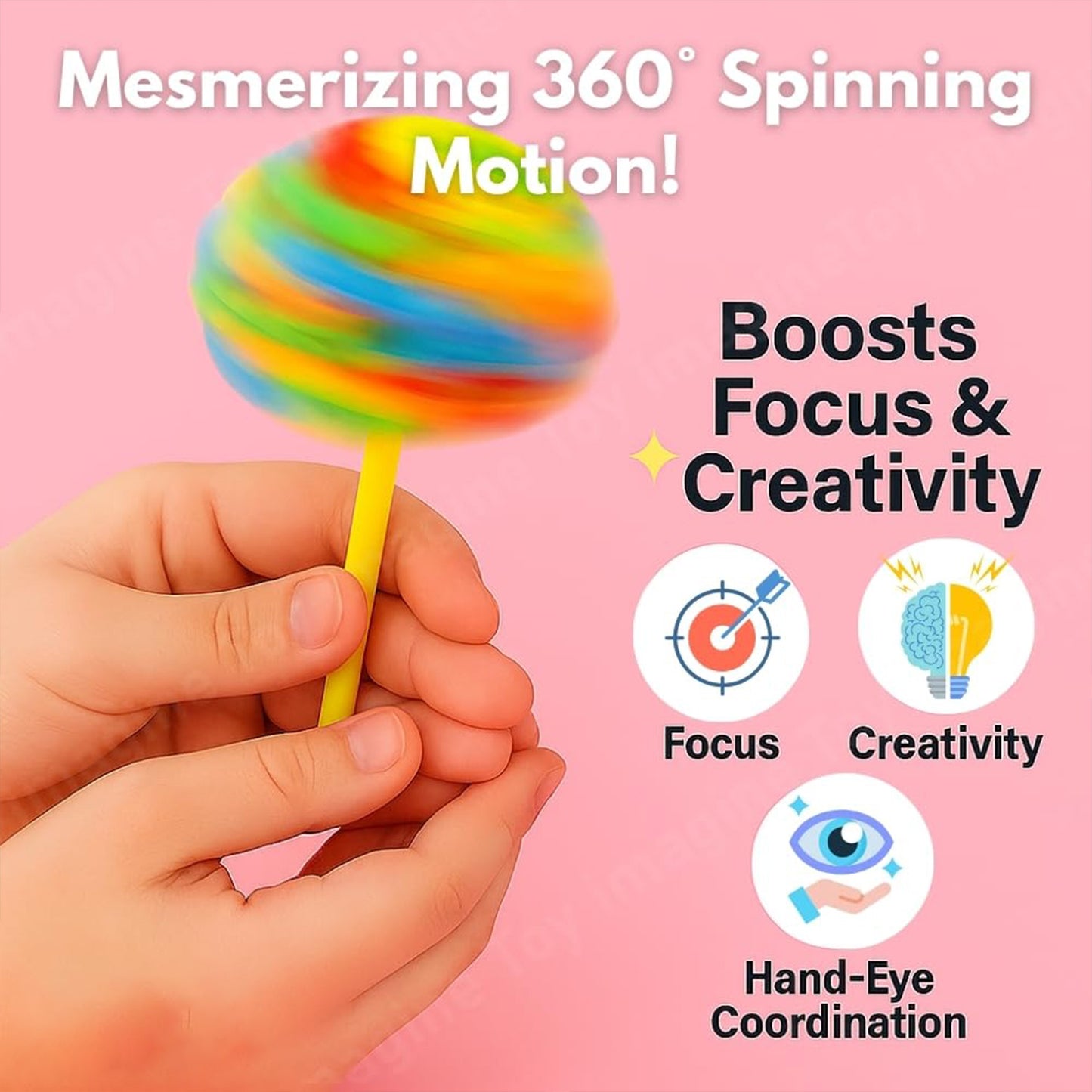 Spinning Candy Flower Toy for Kids - Stress Relief Toy