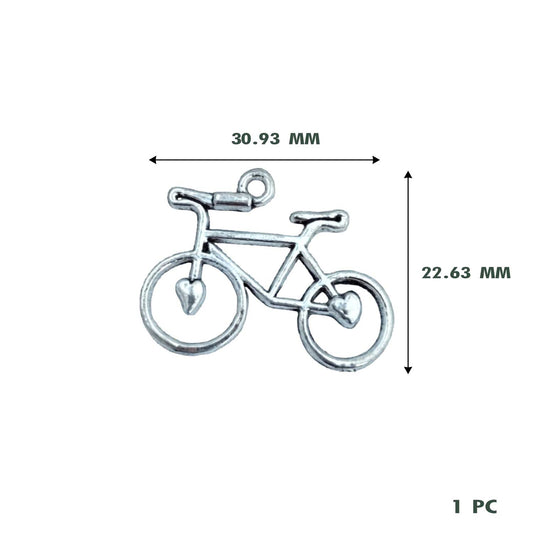 Cycle Silver Metal Charms