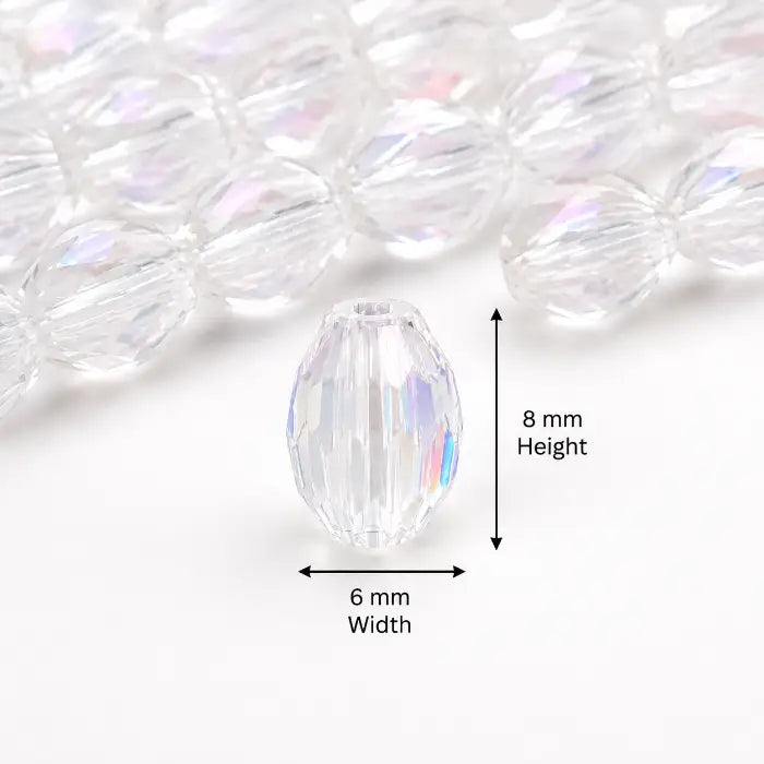 Faceted Drop Crystal Beads – EFCDCB0021