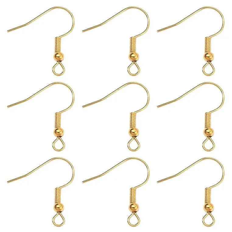 Fish Hook Gold - Pair (2 Pc)