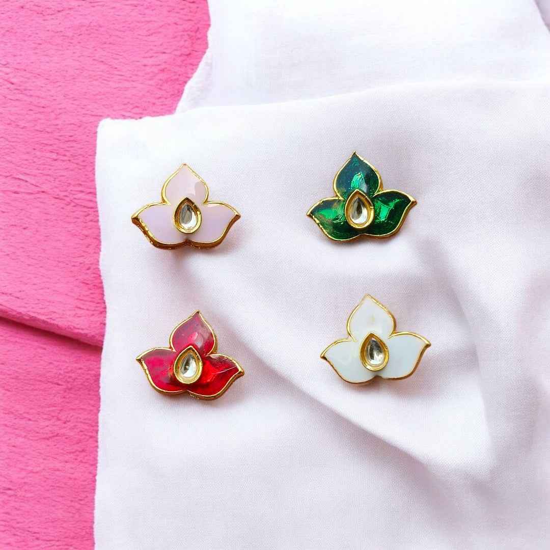 Flower Stone Kundan - Invisible Jewelry
