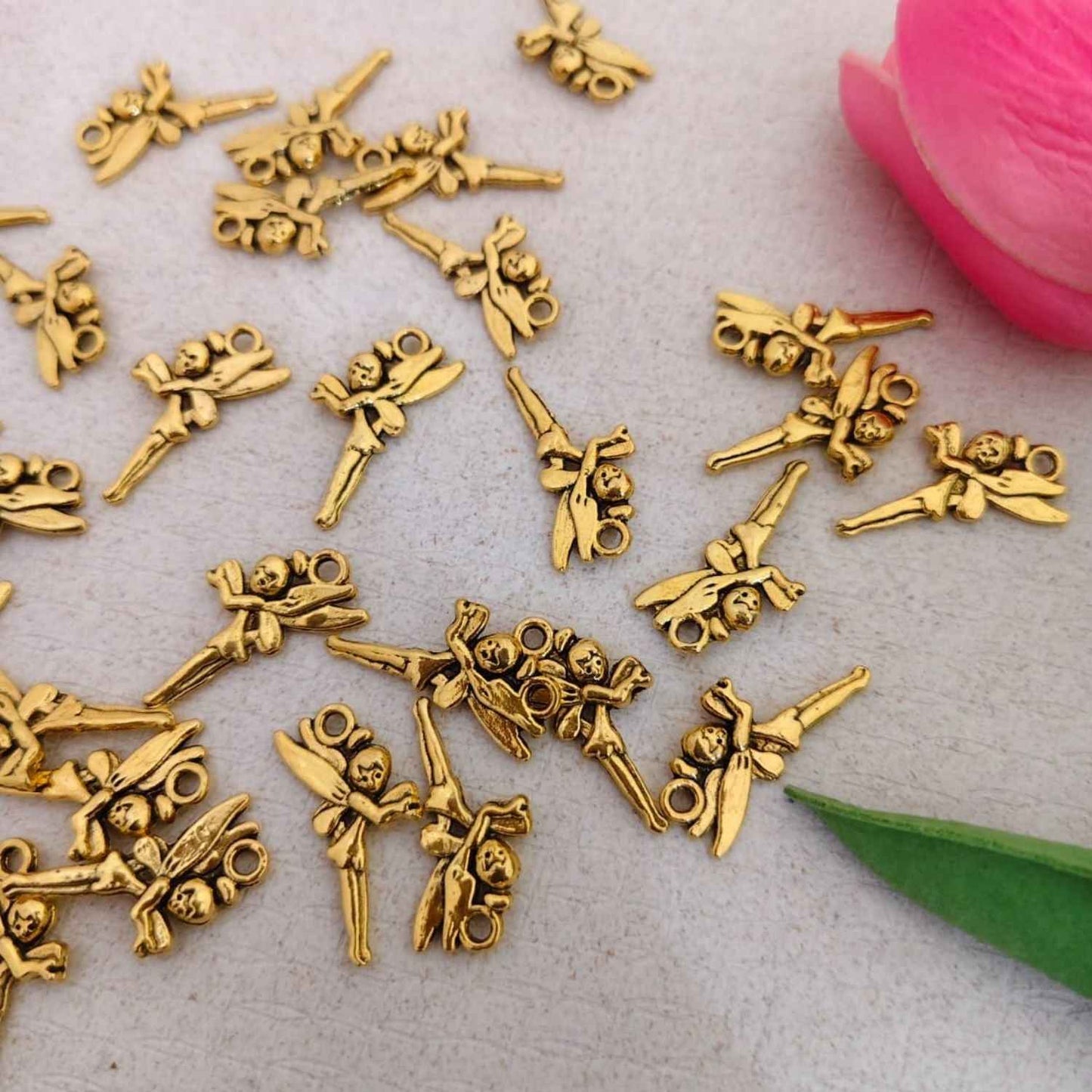 Flying Angel Metal Charms (Gold) - 1 PC