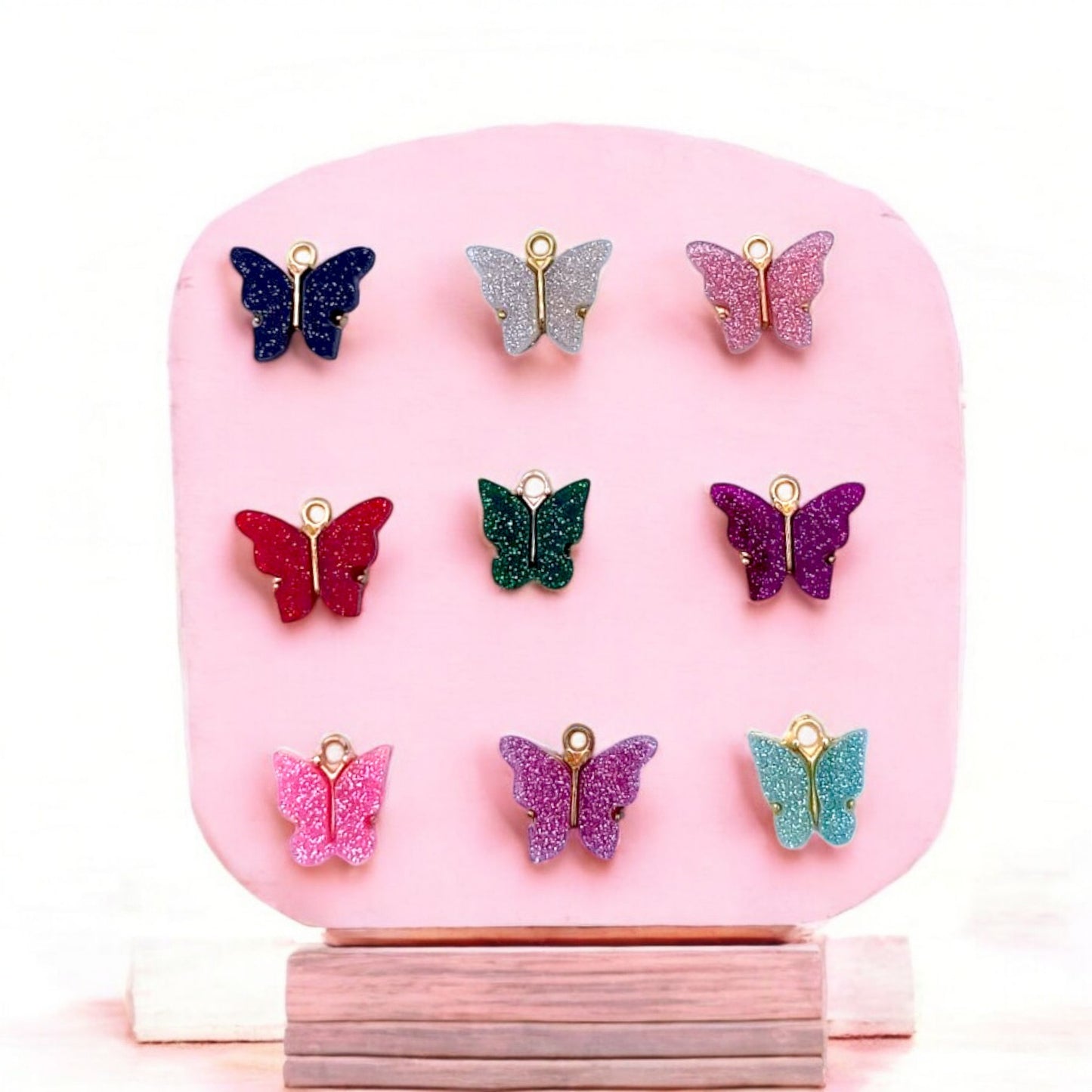 Glitter Butterfly Charm