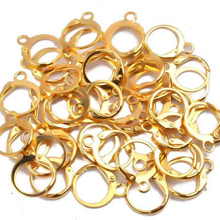 Gold Earring Hook Round - Pair (2 Pc)
