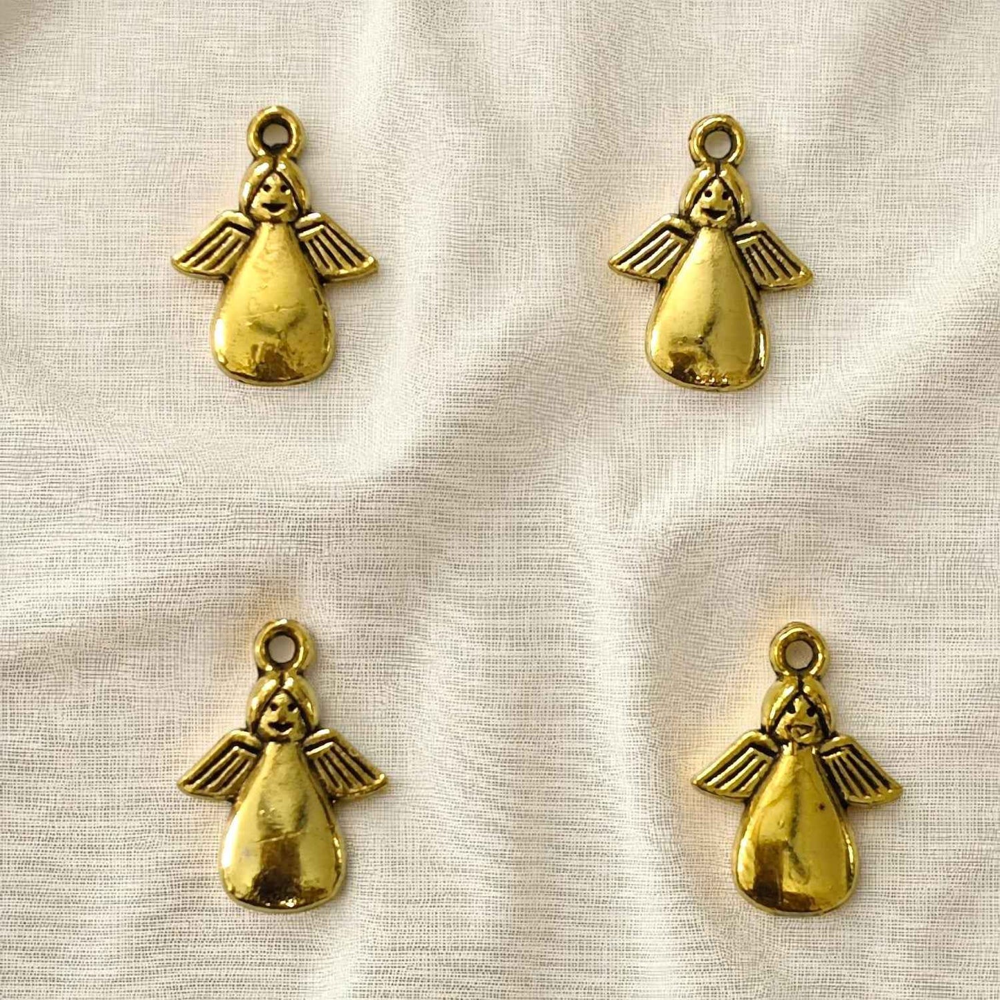 Golden Angel Metal Charm - 1 Pc