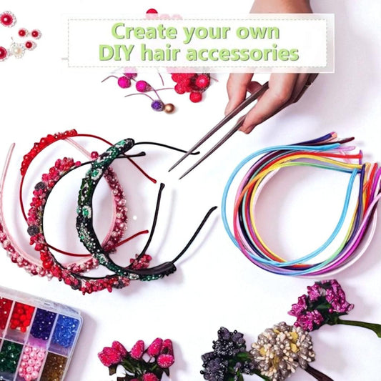 Gold color metal headband base for DIY hair accessories, perfect for crafting elegant headpieces.