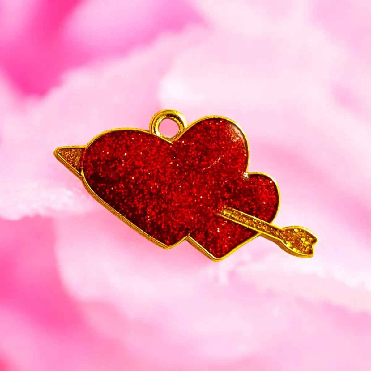 Couple Heart With Arrow Charm