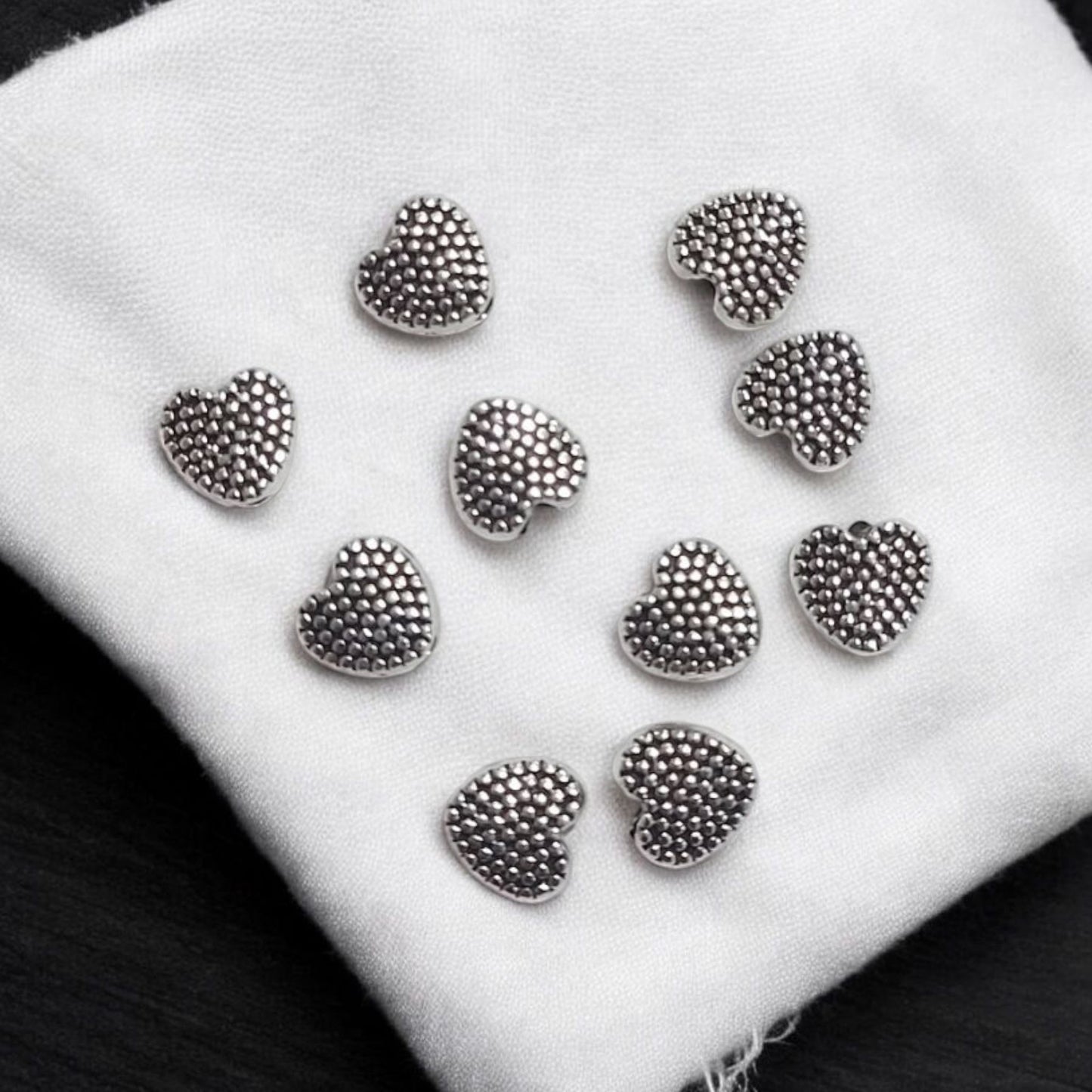 Heart Metal Spacer Connector Charm