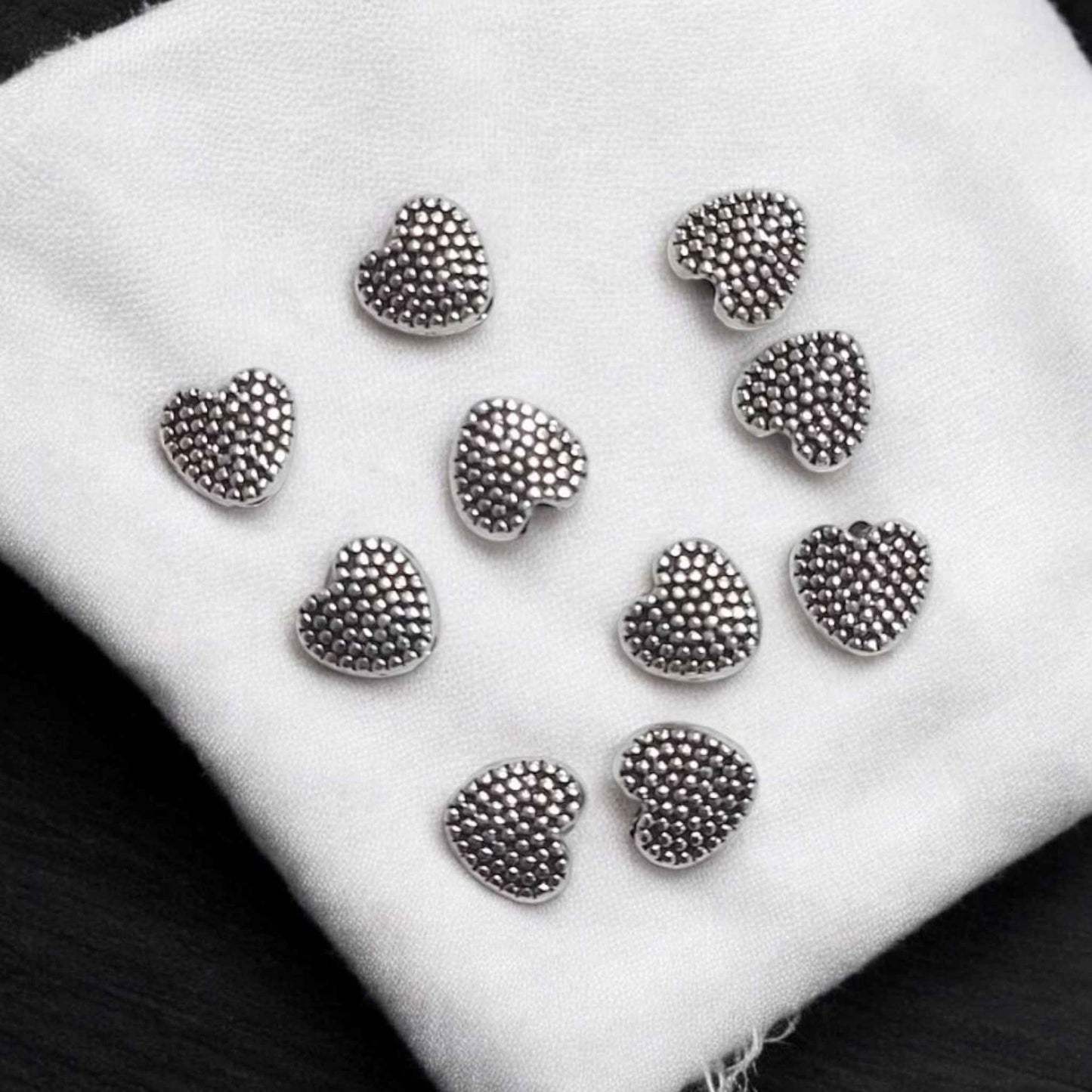 Heart Metal Spacer Connector Charm