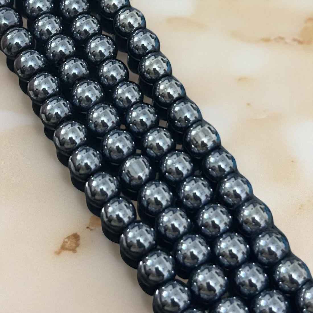 Black Hematite Metal Beads - 8MM