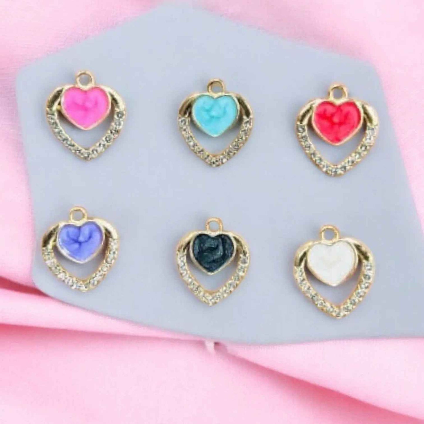 Stone Heart Color Charms