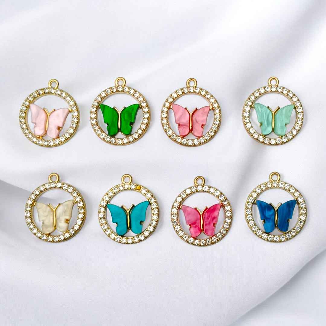 Butterfly Stone Ring Charm