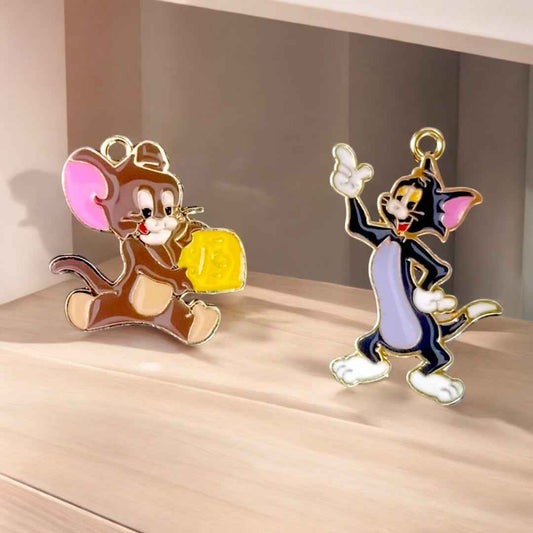 Tom and Jerry with Cheese Charm