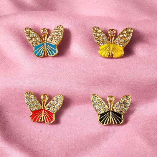 Butterfly Stone Color Split Charm