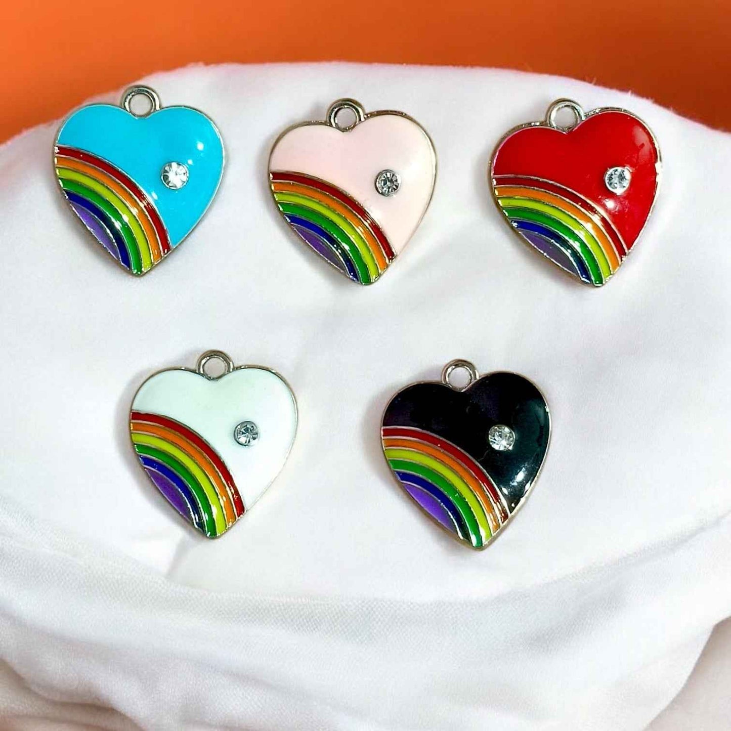 Rainbow Heart Charm