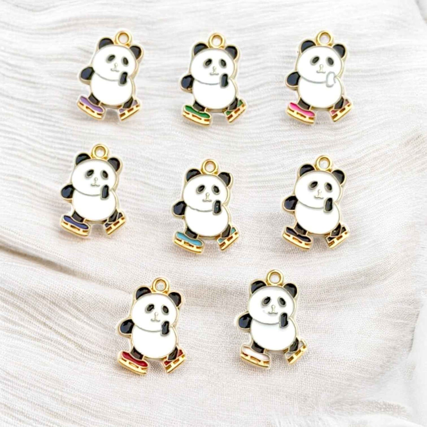 Skating Wheels Panda Charm