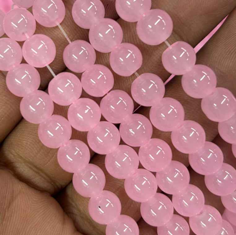 Light Pink Jelly Beads - 8 mm
