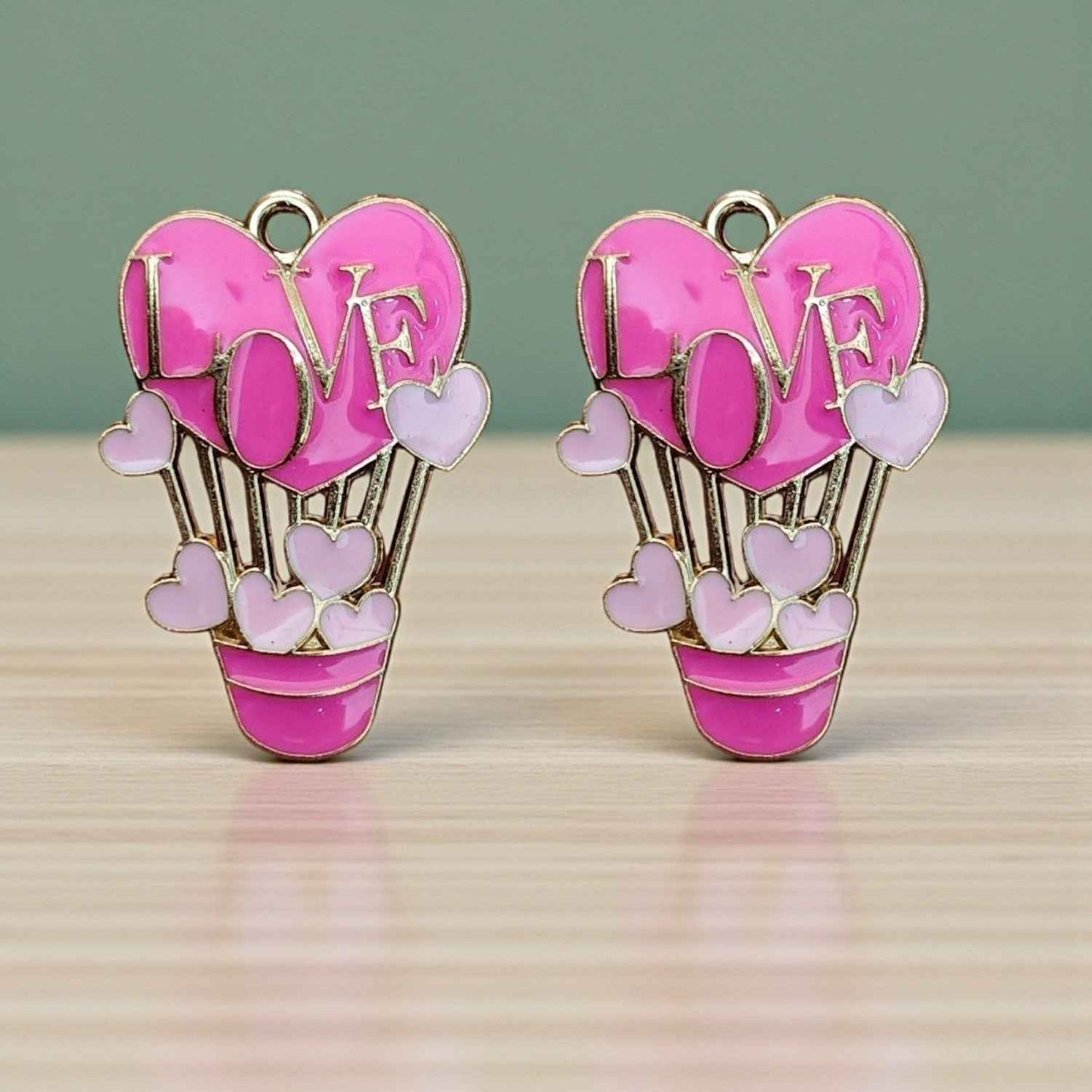 Love Hot Air Balloon Charms - 1 Pc