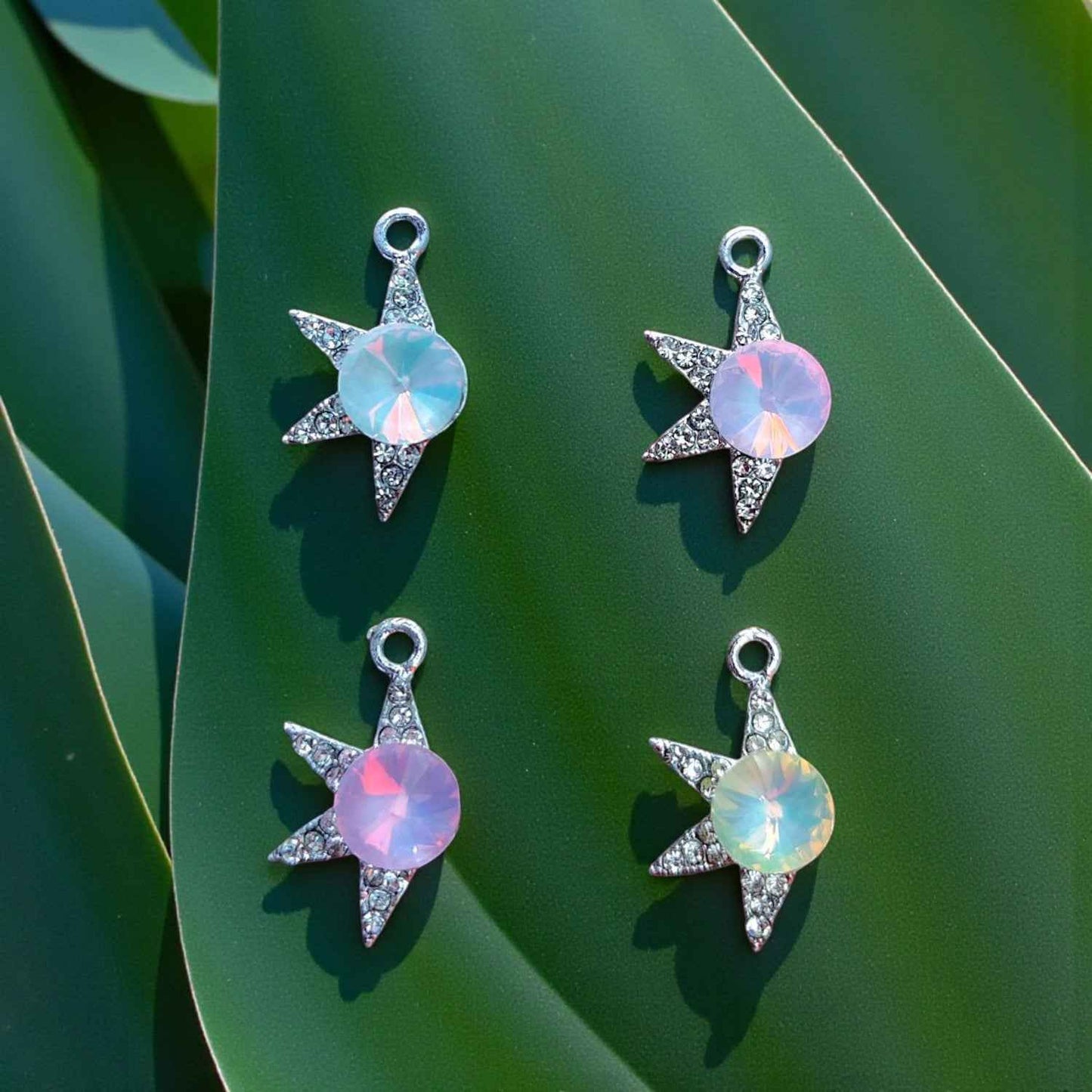 Luxury Sun Shimmering Stone Charm - 1 Pc