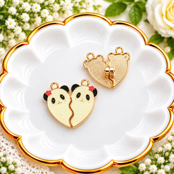 Magnetic couple Panda Charm