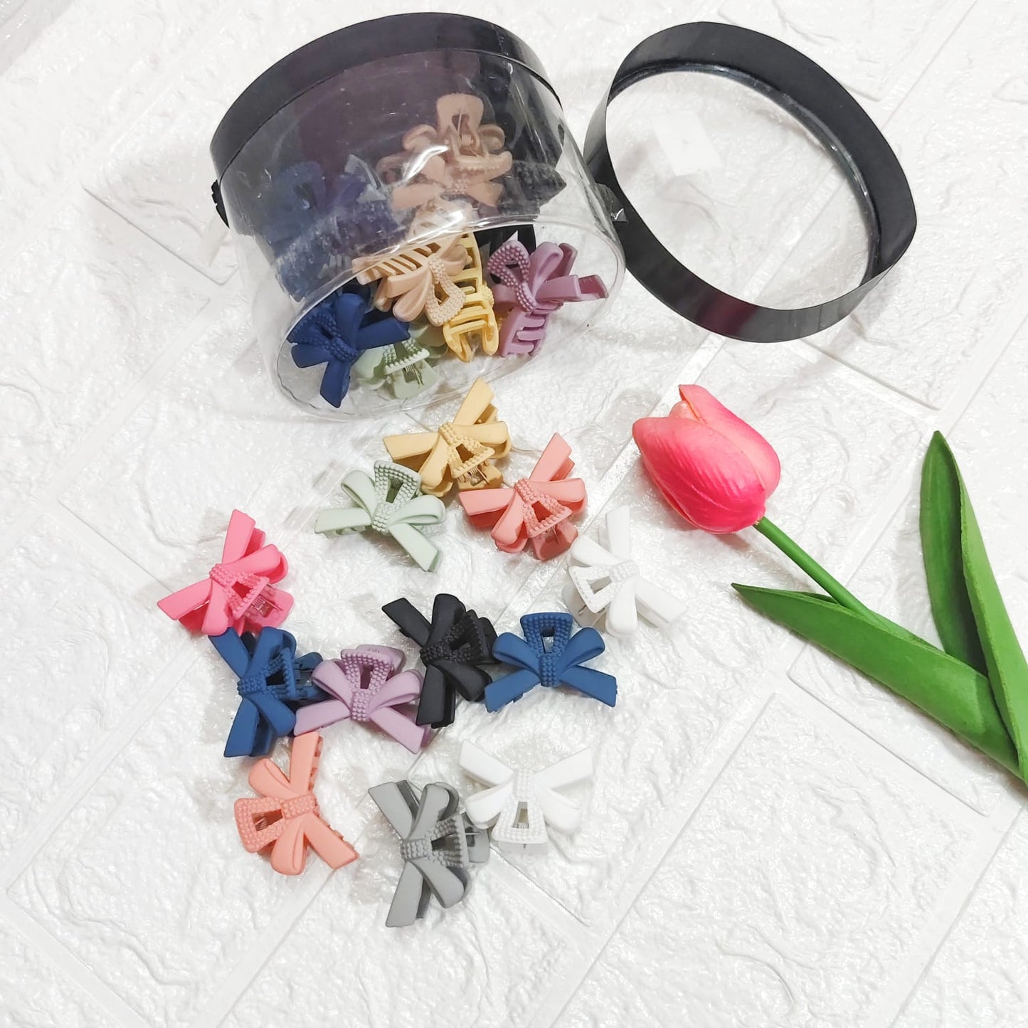 Matt finish bow Korean clip for women with elegant design, strong grip hair accessory for daily and party wear