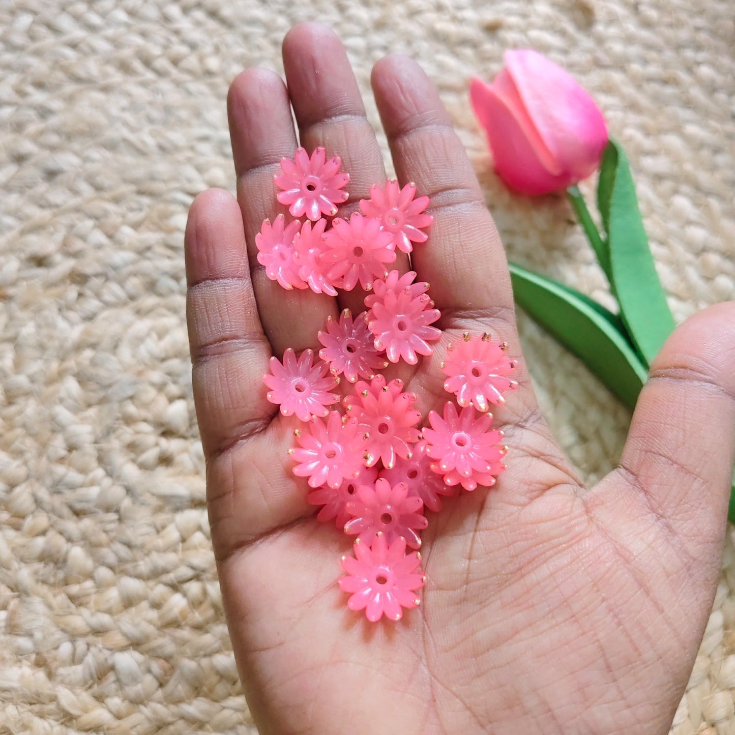 Matt Finish Acrylic Daisy Flower - Peach (10 gms)