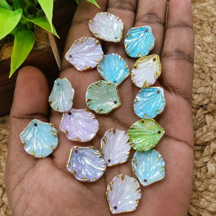 Multicolor Acrylic Shell Charms