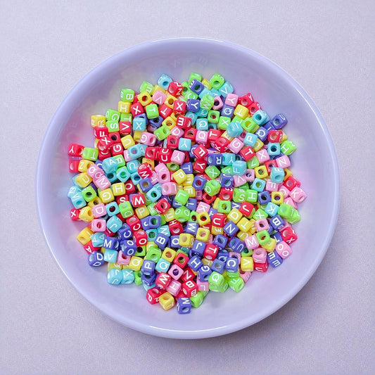 Multicolor Square Alphabet Mixed - 20 Grams
