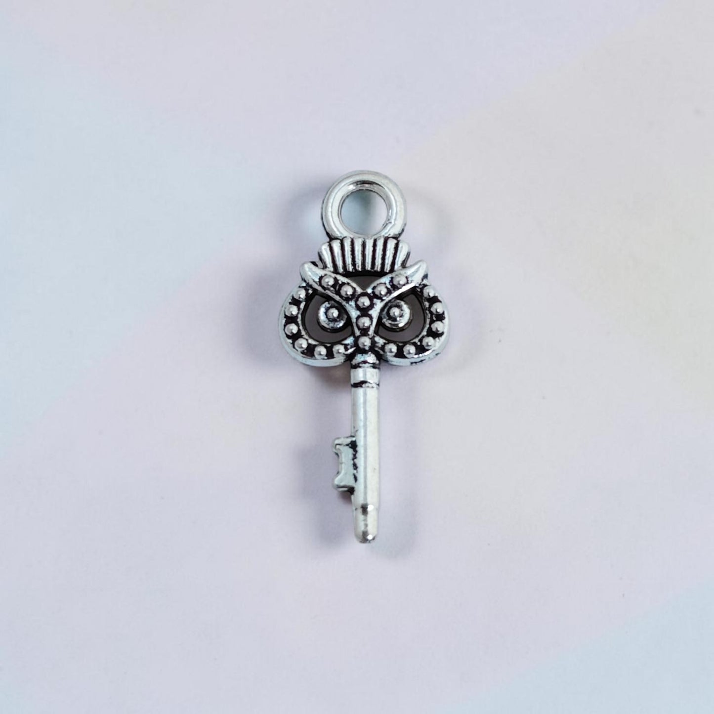 Owl Key Silver Metal Charms