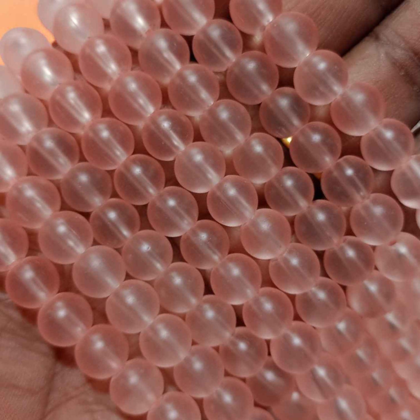 Peach Ice Matt Beads