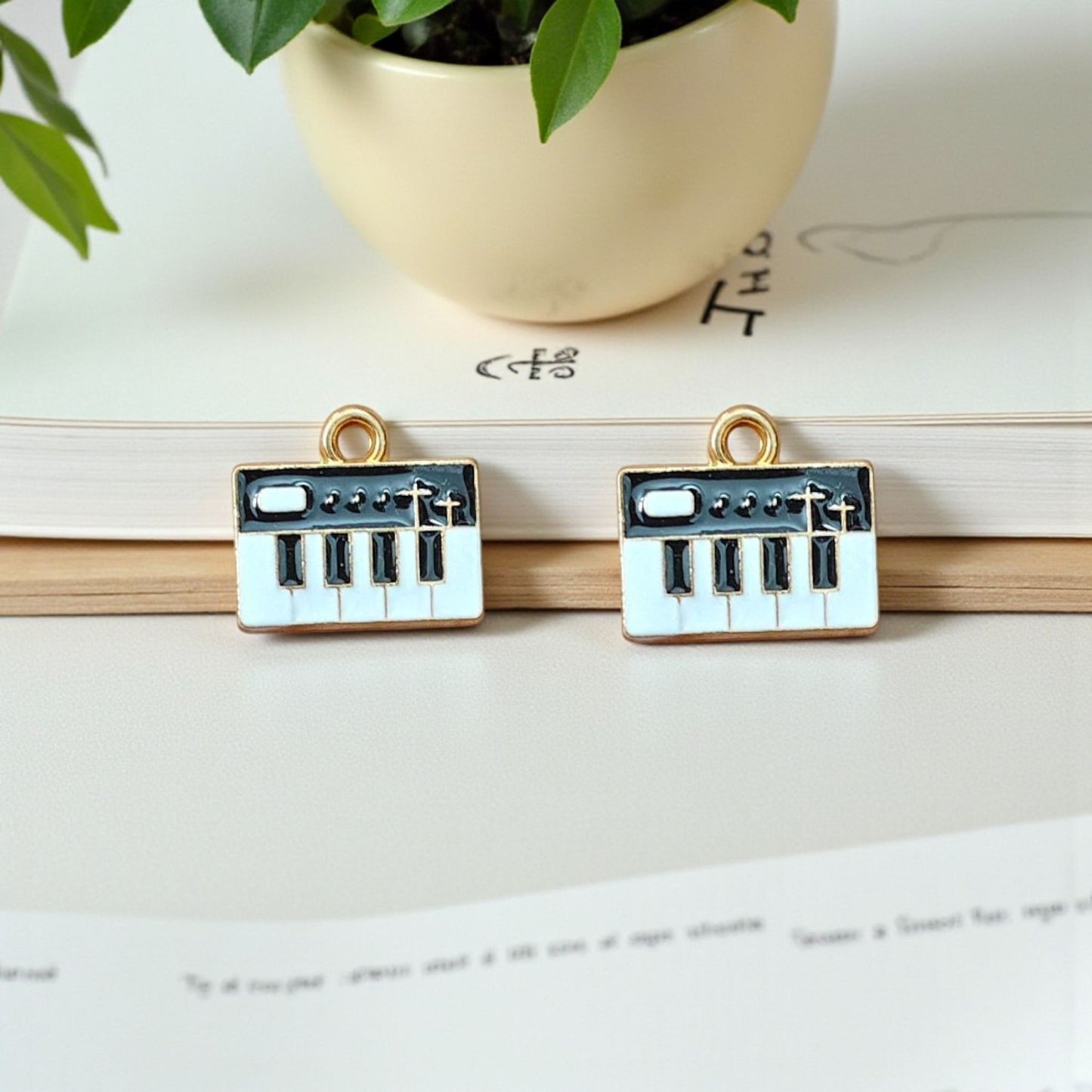 Piano Charm for Jewelry Making - 1 Pc