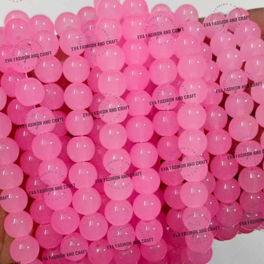 Dark Pink Jelly Beads - 8 mm