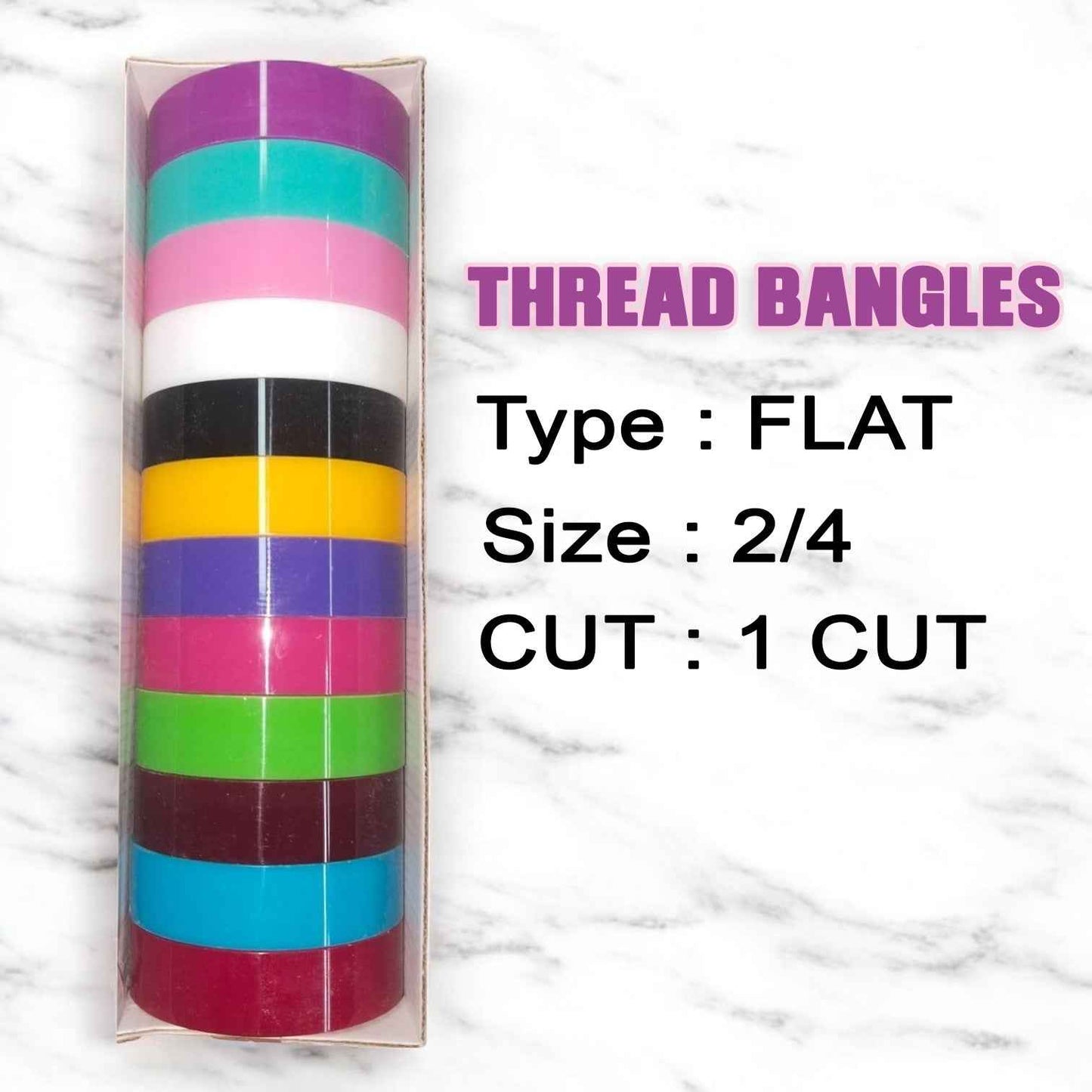 Multi Color Plastic Bangles For Silk Thread Jewellery Making Two Cut - Size - 2/4- 1 Cut Bangles