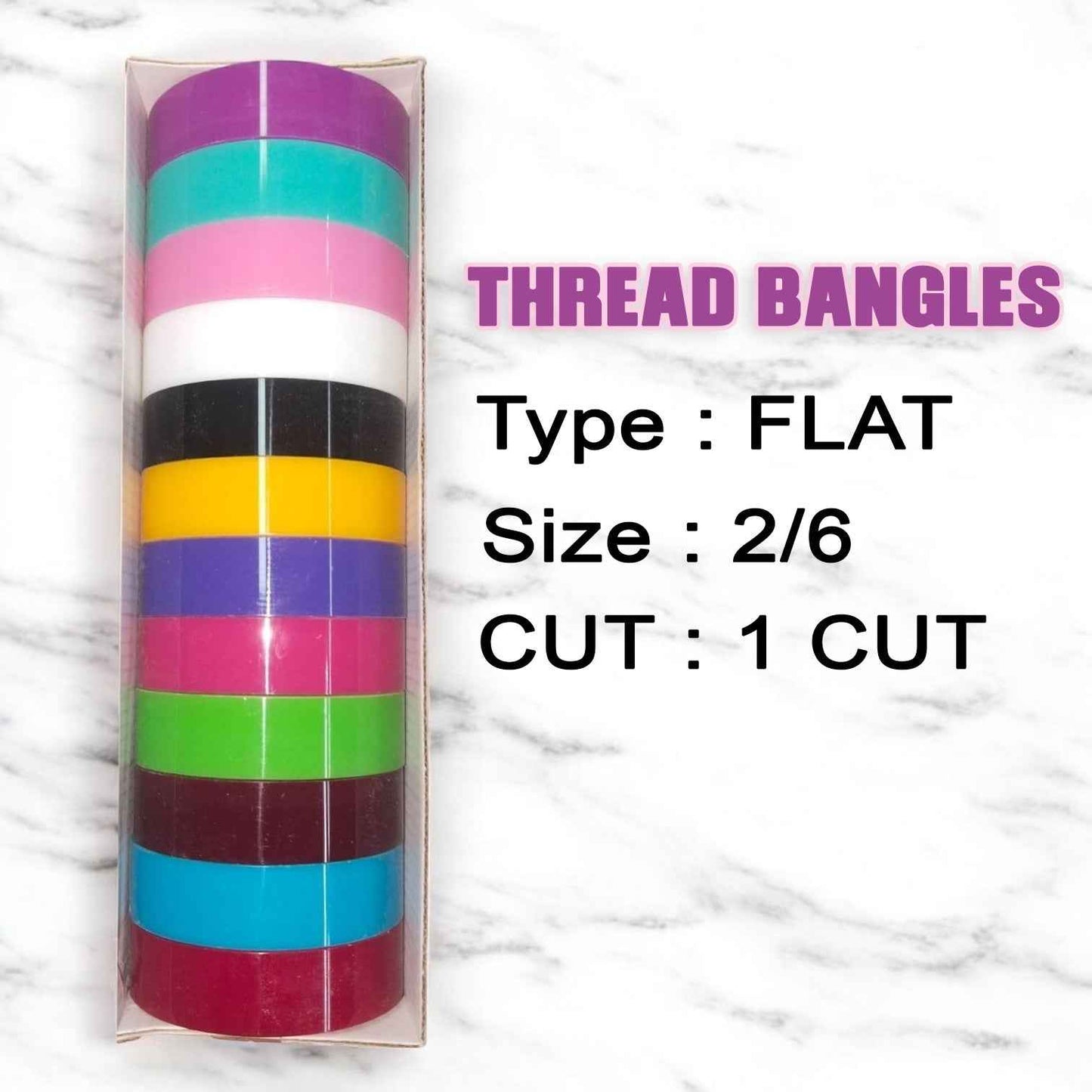 Multi Color Plastic Bangles For Silk Thread Jewellery Making Two Cut - Size - 2/6- 1 Cut Bangles
