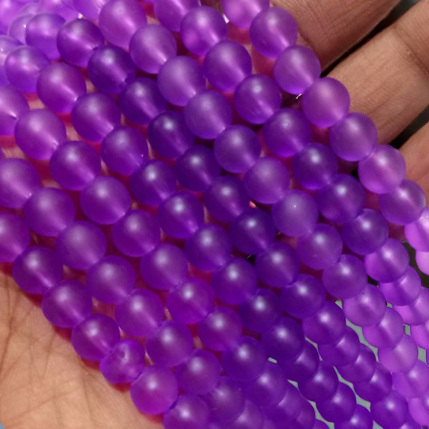 Purple Ice Matt Beads