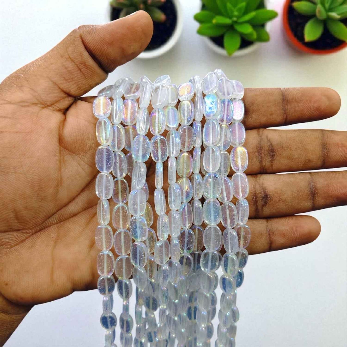 Tablet Beads for Aari, Embroidery and Jewellery Making – Rainbow Shade